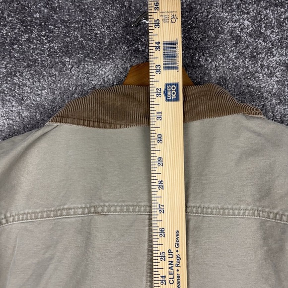 LL Bean Chore Jacket Men's XL Field Coat Outdoors Preppy Tan Khaki Utility - Picture 12 of 12